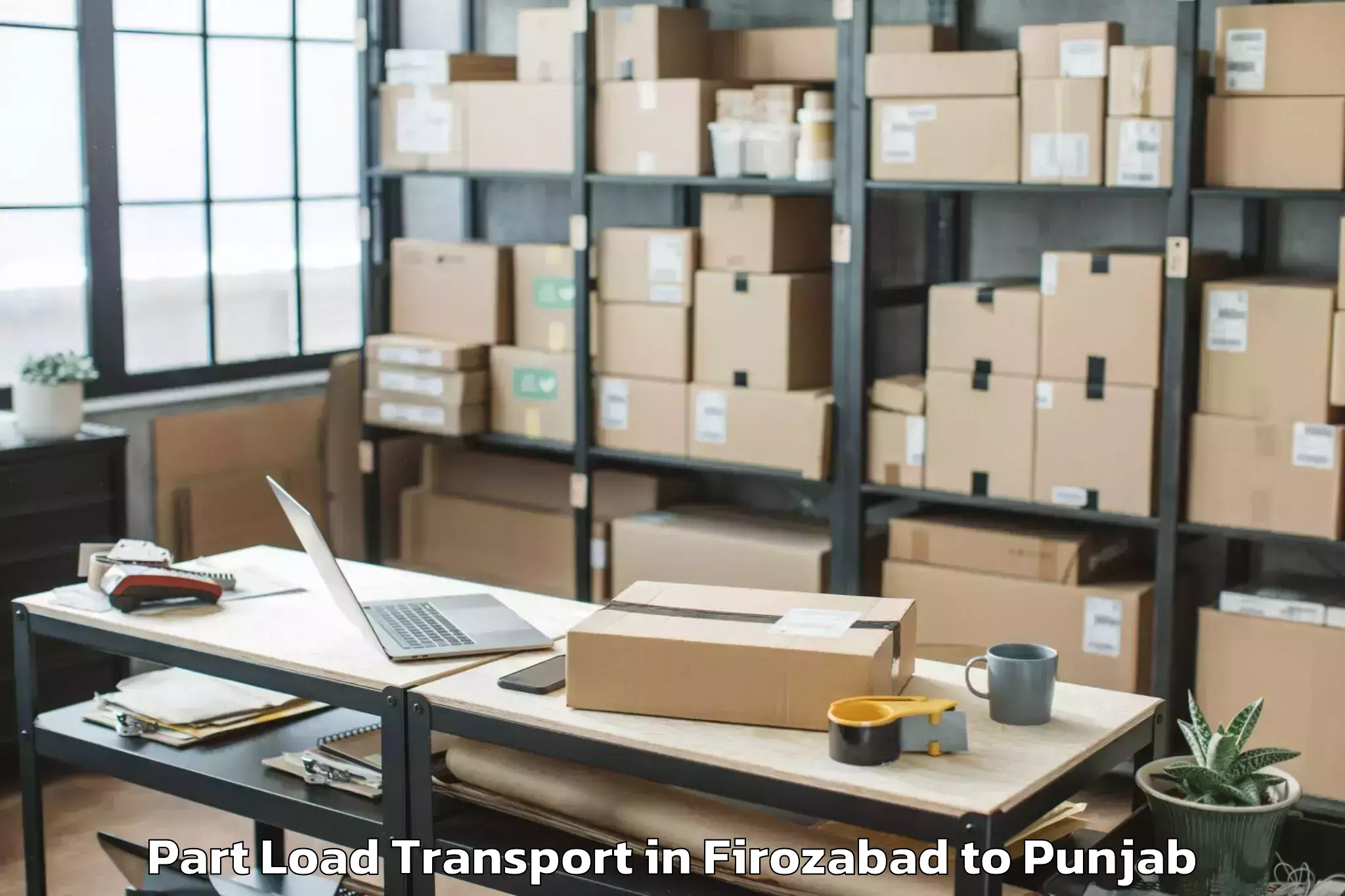 Reliable Firozabad to Pathankot Airport Ixp Part Load Transport